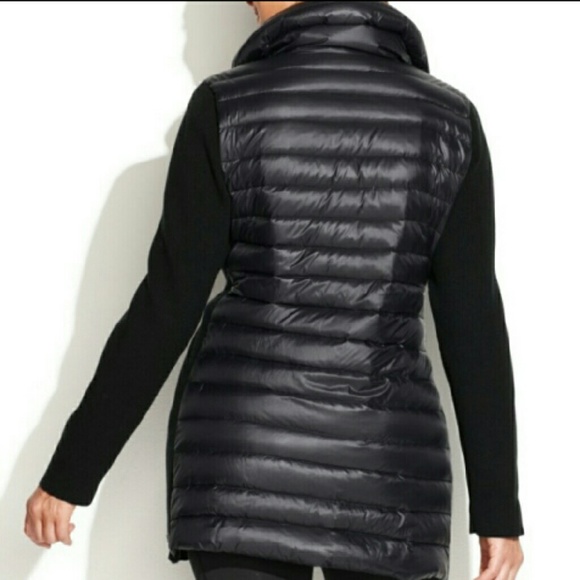 calvin klein asymmetrical puffer coat